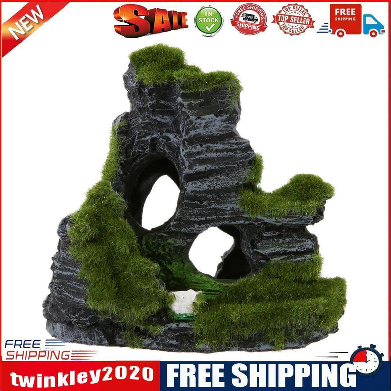 Rockery Mountain Aquarium Ornament Hiding Cave Landscape Decoration For Fis