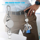 ID Name Card Metal Anti-Lost Clip Retractable Lanyards Key Ring Badge Holder