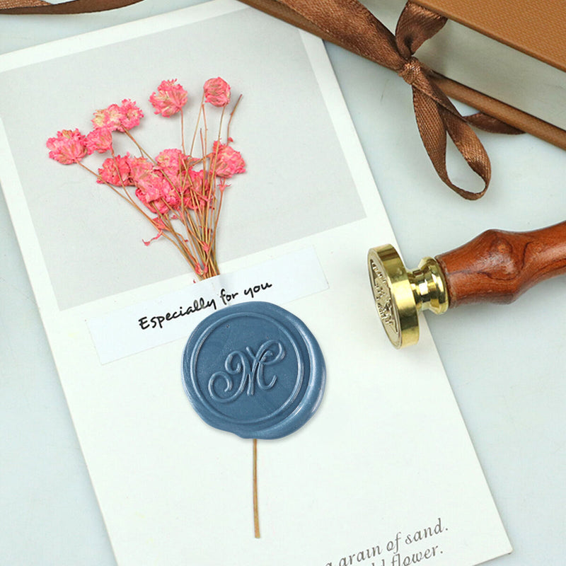 Wax Seal Stamp, Roman Alphabet Sealing Wax Brass Heads for Wedding Envelopes