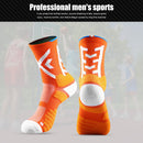 Men Compression Football Socks Sports Baseball Soccer Tennis Socks (Orange)
