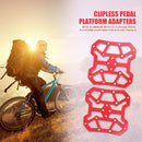 2pcs Bicycle Clipless Pedal Platform Adapters for SPD KEO Pedals (Red) Newly