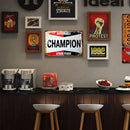 CHAMPION Retro Metal Plate Tin Sign for Bar Pub Club Cafe Art Poster Home Decor