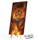 Flame Animal Oil Paint By Numbers Kits Canvas Picture DIY Wall Art Craft Sets