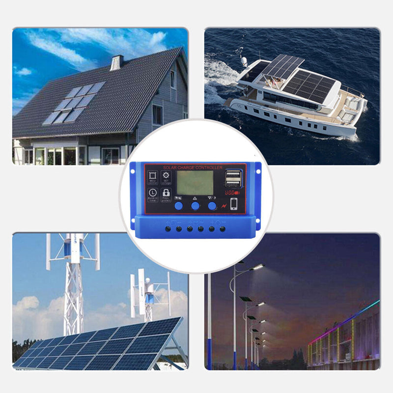 PWM Dual USB Charger Controller 12V 11.1V Solar Battery Regulator (30A) Newly