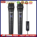 V-102 2pcs Handheld Microphone Wireless KTV Mic Player Singing with Receive