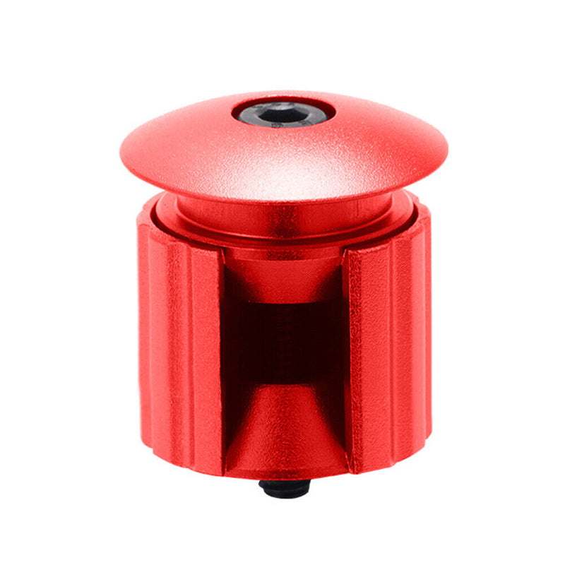 1 Pair MTB Handlebar Plugs Aluminum Alloy Road Bicycle Grip Plug (Red) Newly