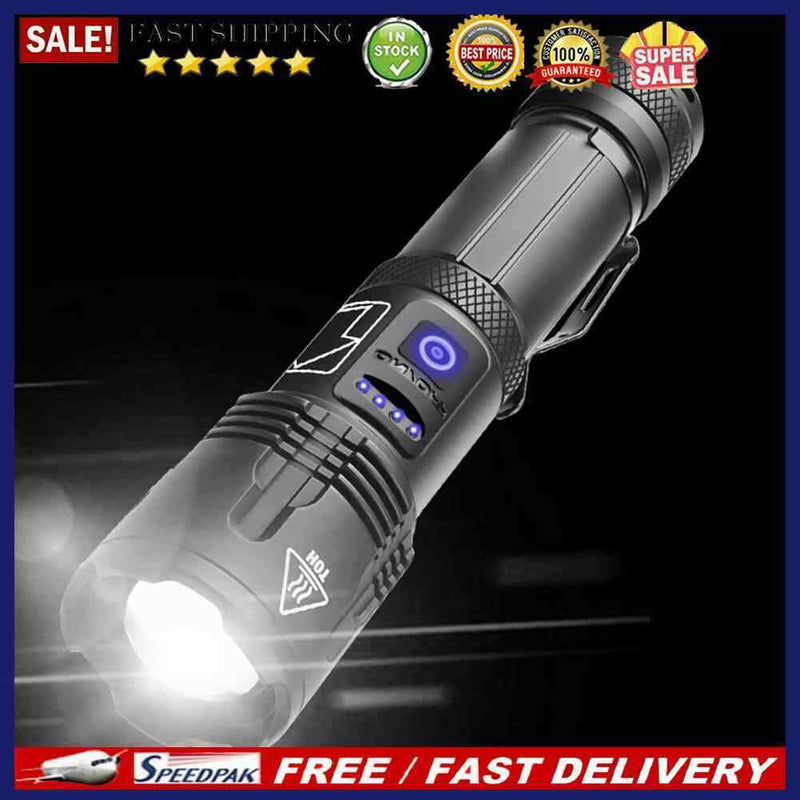 LED Aluminum Alloy Flashlight Zoomable 1800lm Waterproof Camping Lighting