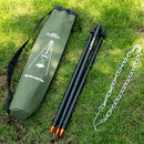 SUNDICK Campfire Tripod Outdoor Camping BBQ Cooker Hanger 3 Sections Adjustable