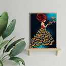 Butterfly Girl Irregular Rhinestone Wall Picture Kit Home Decoration 12x16