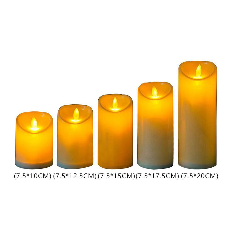 Flameless LED Candle Light Flickering Wedding Home Party Decor (7.5x20cm)
