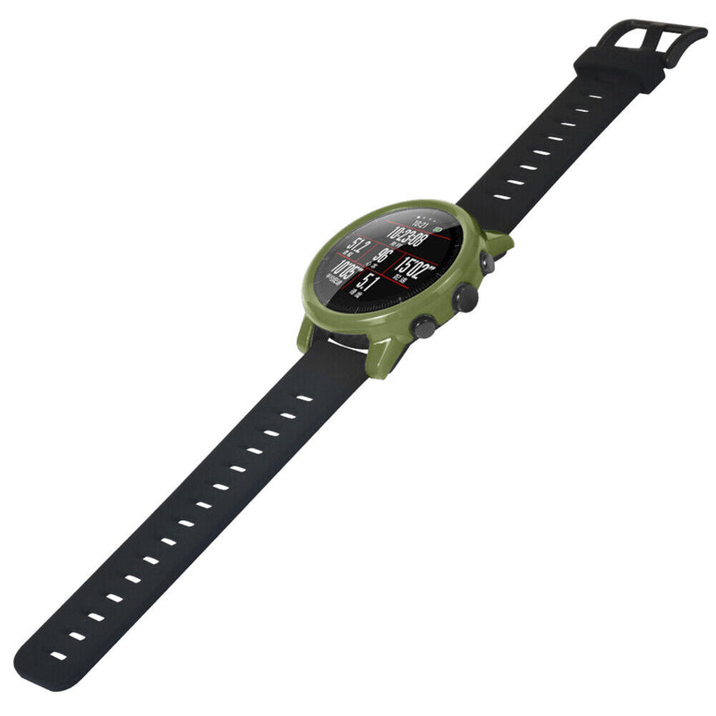 PC Case Cover Protective Frame for Huami Amazfit 2 2S Tratos (Army Green)-241714