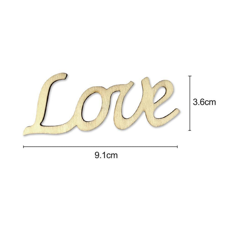 occitop wood love script word sign ornaments rustic wall tattoo for scrapbook