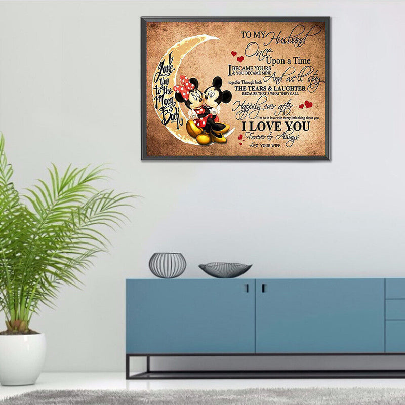 5D Cartoon Mouse Letter Kit Full Square Drill Rhinestone DIY Diamond Painti