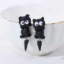 Jewelry Fashion Stud Earrings Polymer Clay Handmade Cat Earring Cartoon Animal