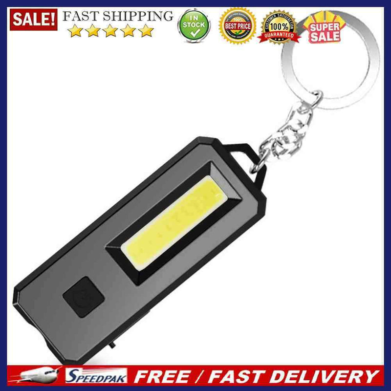 COB LED Mini Flashlight Keychains Outdoor Camping Waterproof Pocket Work To