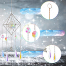 #A Crystal Wind Chimes Colorful Metal Hanging Prisms Light Catcher Ornament Wind