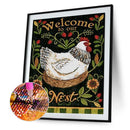 5D DIY Diamond Painting Chicken Full Round Drill Mosaic Art Picture Decor K
