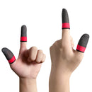 Gaming Finger Sleeve for PUBG Game Controller Gloves Fingertips (Black+Red)