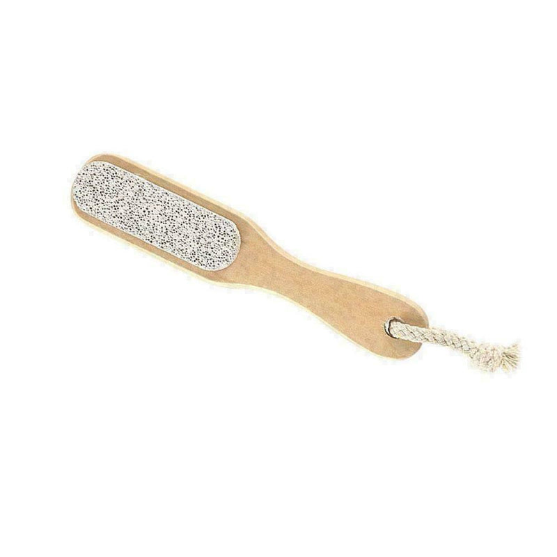 1x Wood Handle Pumice Stone Foot Cleanser Brushs Feet Remove S9F2 I9Y2 F0H6