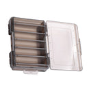 Fishing Lure Box Double Side Bait Case Organizer Fishing Tackle (S Grey) Newly