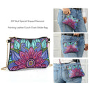 DIY Flower Special Shaped Diamond Painting Leather Chain Shoulder Messenger