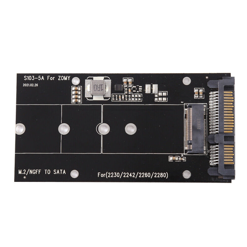 B Important M2 NGFF SSD 2.5" SATA Adapter Converter Card 2230-2280 with Metal