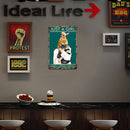 Dog and Girl Retro Metal Plate Tin Sign Plaque for Bar Pub Club Cafe Poster