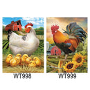 5D Diamond Painting Full Round Mosaic Chicken Picture Home Decor  2PCS
