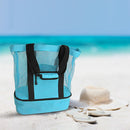 Insulation Lunch Bag Picnic Net Beach Handbag Food Beverage Storage (Blue) Newly