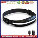 COB LED Flashlight Rechargeable Reflective Headlamp for Hiking Fishing (Black