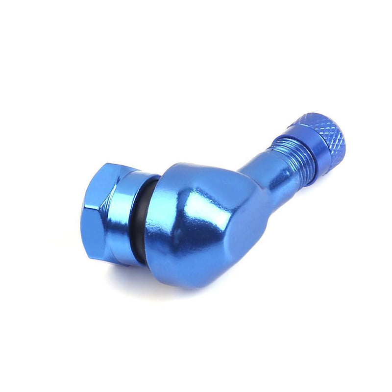 2pcs 90° CNC Aluminum Motorcycle 11.3mm Rim Tire Tyre Valve Stems(Blue)