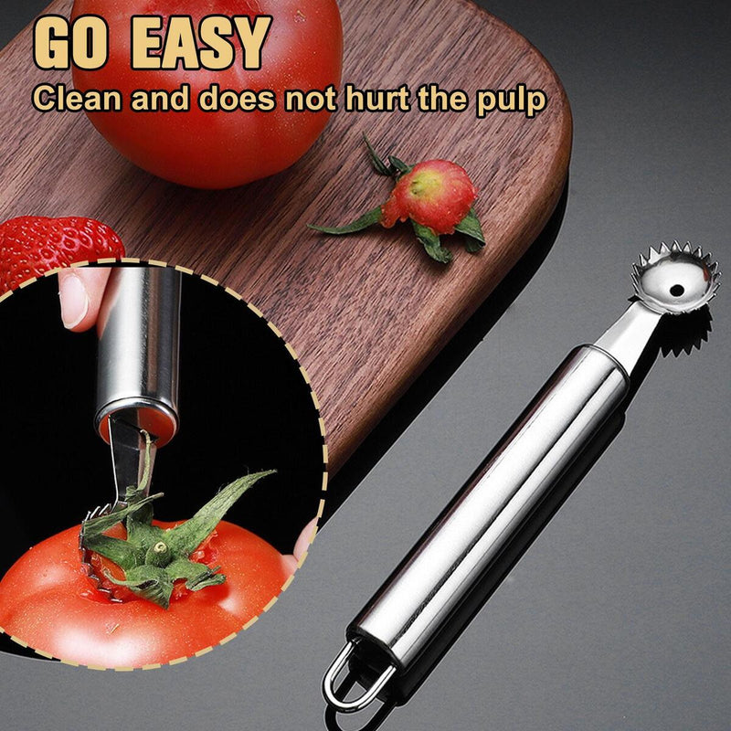 Steel Tomato Corer Strawberry Huller Stem Remover Fruit Leaf`