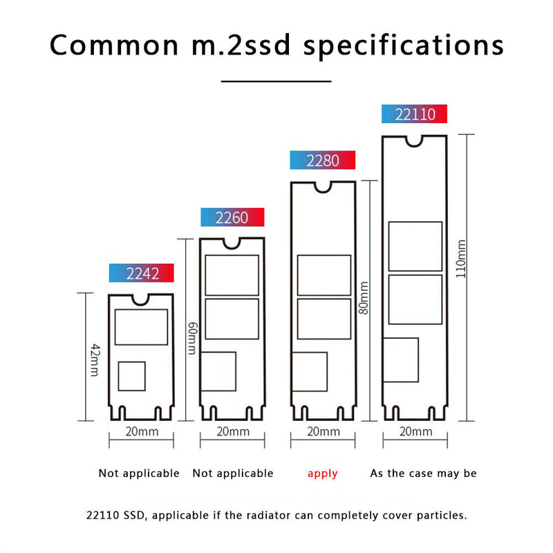 RGB M.2 SSD Heatsink Cooler NGFF 2280 NVMe Solid State Drive Cooler (3-Pin)