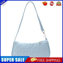 Retro Women Embossed Geometric PU Underarm Shoulder Bag Handbags (Blue)