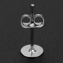 Pro Wedge Stud Earrings, Stainless Steel, Blank, 100 Pieces