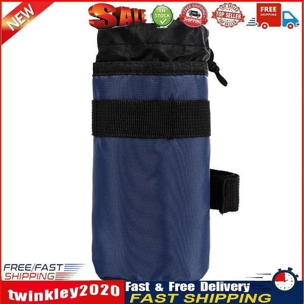 Bike Handlebar Stem Kettle Bag Cycling Insulated Water Bottle Pouch (Blue) Newly