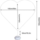 Column Base Ring Balloon Balloon Arch Plastic 59inch Love Heart With Stand