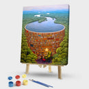Painting By Numbers DIY Nature Bookshelf Hand Painted Canvas Oil Art Picture Kit