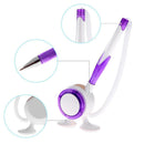 Elastic Rope Ballpoint Pen Fixed Desktop Pen Office Stationery(Purple) Newly