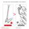 Long Handle Serrated V Groove Wrench Double Head Open End Repair Spanner Newly