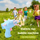 Electric Fan Bubble Gun Toys Durable Innovative Blower Design Toys (Blue)