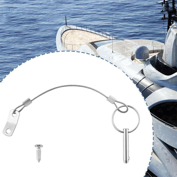 Yacht Boat Loss Prevention Quick Release Ring Lanyard Cable Safety Tether Wire