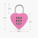 Number Password Lock Window Door Heart Shape Combination Padlock Color Padlock