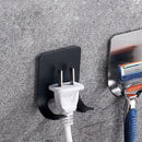 2pcs Stainless Steel Razor Rack Hook Men Shaving Shaver Shelf Set (Black) Newly