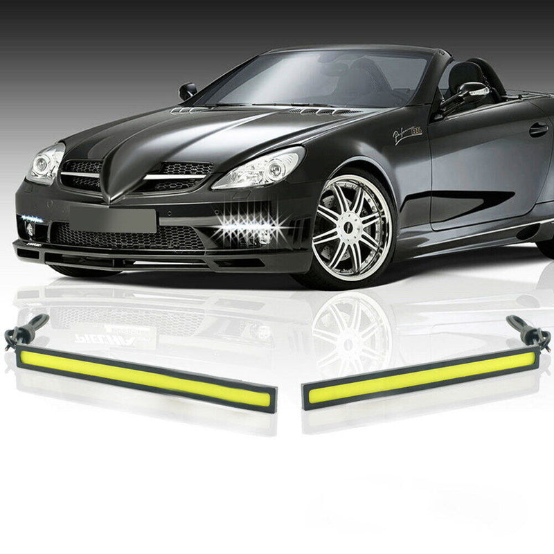 2pcs Waterproof 12V LED COB Car Auto DRL Driving Daytime Running Lamp Fog