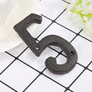 Metal Digital Number Cast Iron House Sign Doorplate DIY Cafe Wall Decor (5)