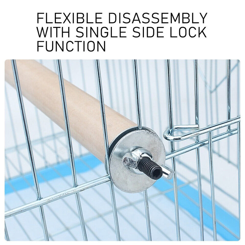 Pet Parrot Hanging Play Toys Bird Cage Perch Branch Stand Holder (2x20cm) Newly