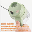 4 in 1 Handheld Electric Vegetable Cutter Set Garlic Meat Mud Masher USB Chargi_