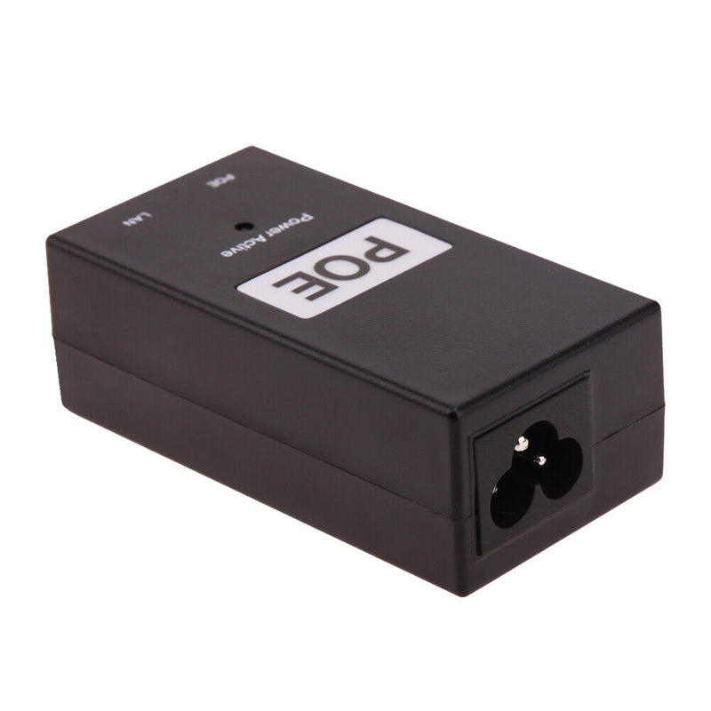 48V 0.5A 24W Desktop POE Power Injector Ethernet Adapter Surveillance CCTV