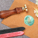 Plants Flower Wax Sealing Stamp Head Round Copper Stamps w/o Handle (ZR037)
